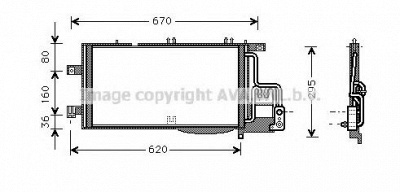AVA QUALITY COOLING ola5370 -  Конденсатор, кондиционер